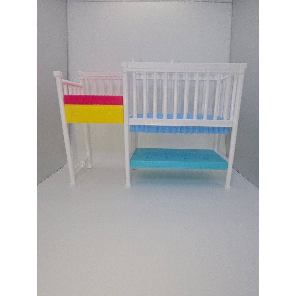 Barbie Skipper Babysitters Inc Nursery Crib and Changing Table White GFL38 2018